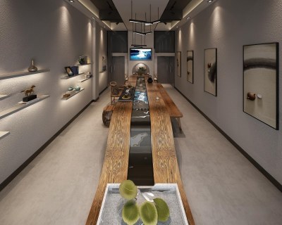 中式茶室3D模型下载